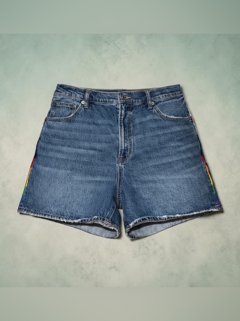 American Eagle Outfitters PRIDE 🏳️‍🌈 Dark Blue High-Rise Denim Shorts